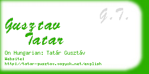 gusztav tatar business card