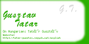 gusztav tatar business card